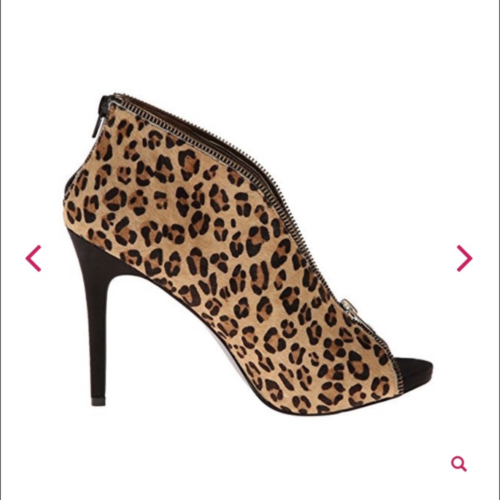 Carlos Santana Leopard Print Front Zipper Heels - image 2